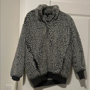 Express Gray Sherpa Jacket